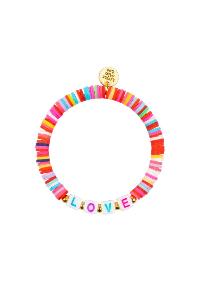 LOVE Vinyl and Delicate Gold Bracelet Set, Alternate, color, Rainbow