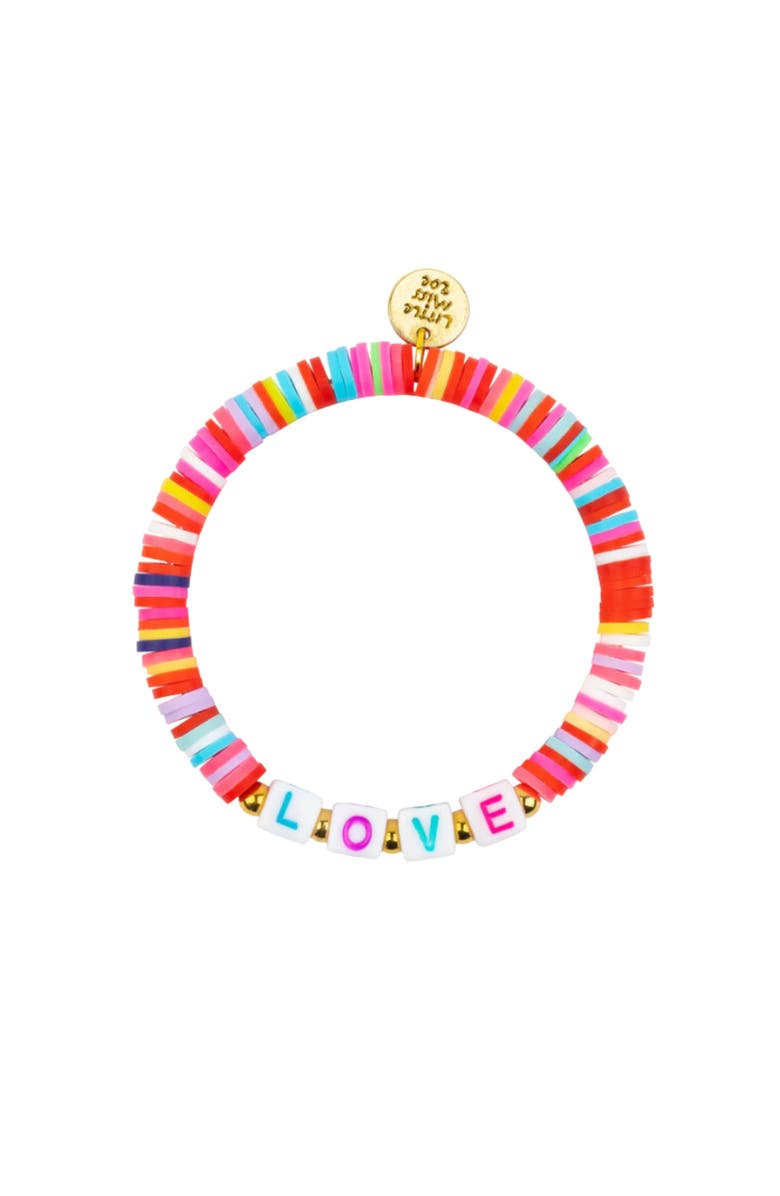 Little Miss Zoe "LOVE" Disc Bracelet Duo, Alternate, color, Rainbow