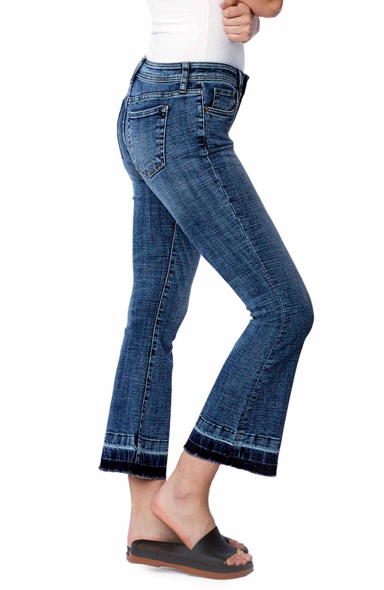HINT OF BLU Baby Crop Flare Released Hem Jeans, Alternate, color,