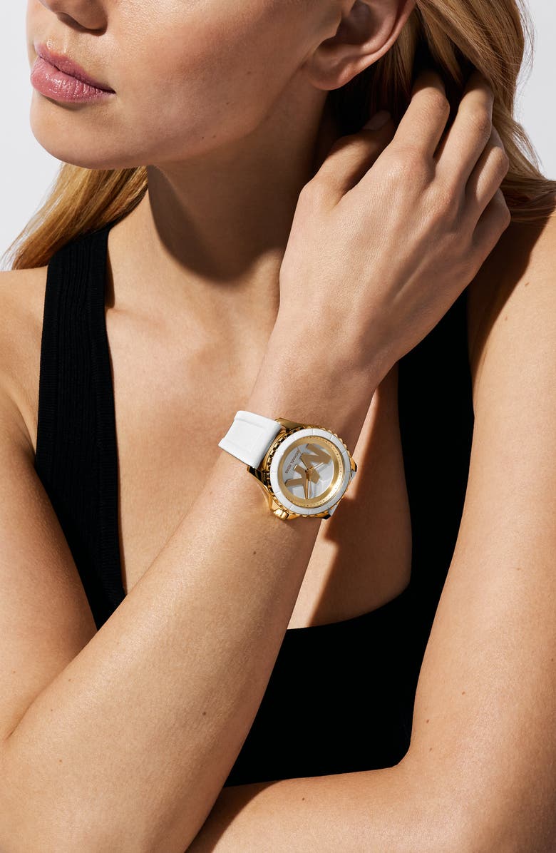 MICHAEL Michael Kors Everest Chronograph Silicone Strap Watch, 40mm, Alternate, color,