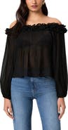 PAIGE Casey Off the Shoulder Silk Top