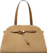 Tory Burch Romy Large Suede Leather Bauletto