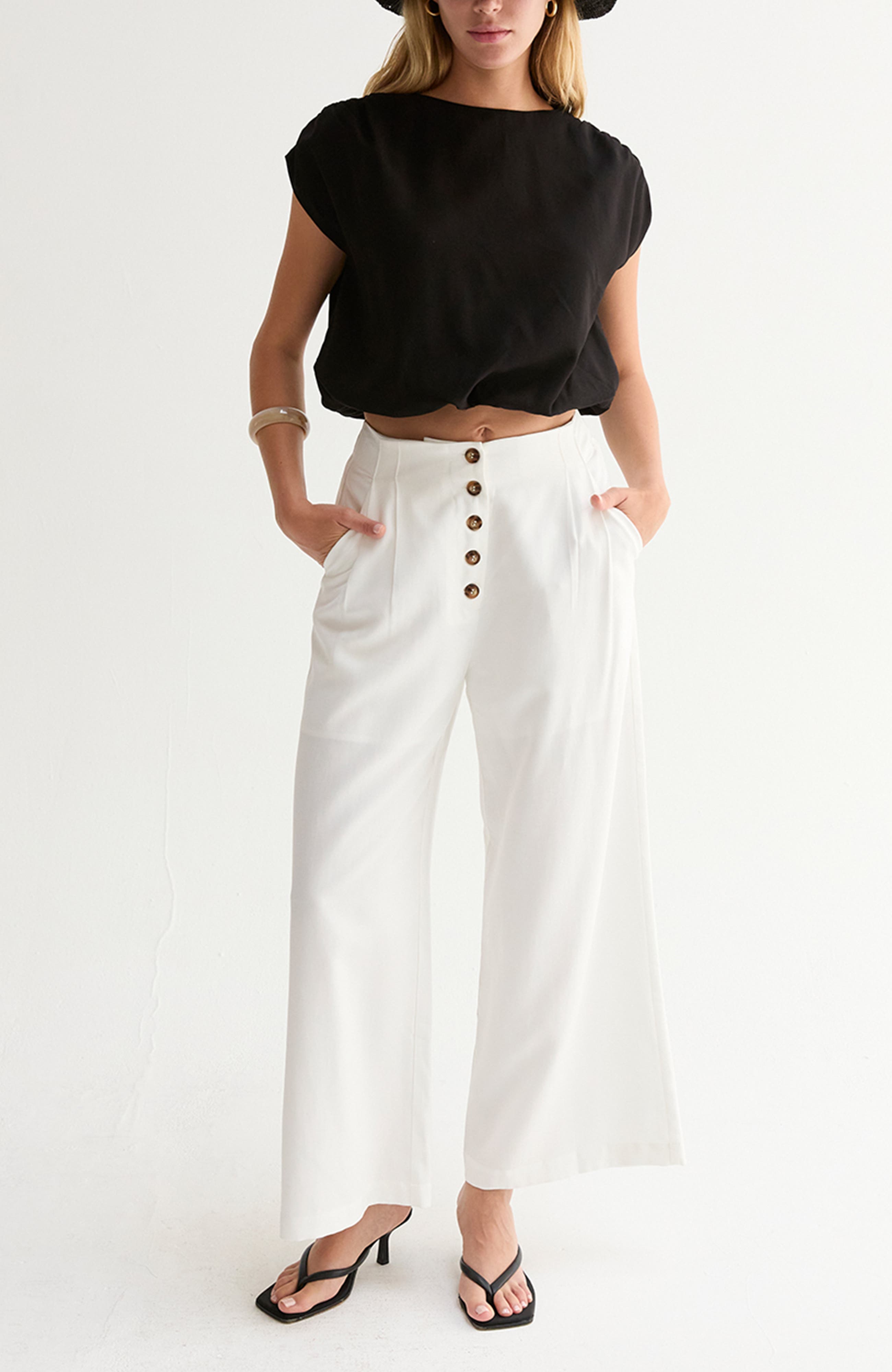 Cap Sleeve Bubble Hem Top - image 2
