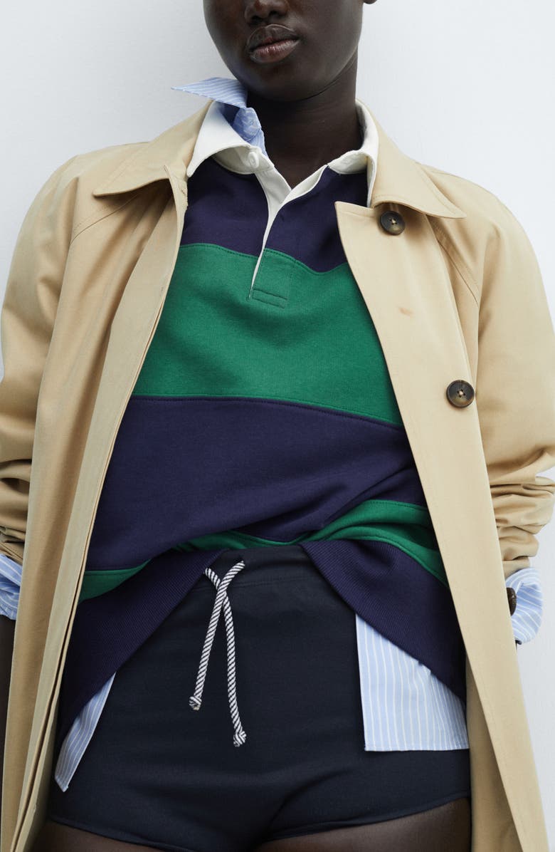 MANGO Oversize Long Sleeve Rugby Shirt, Alternate, color,