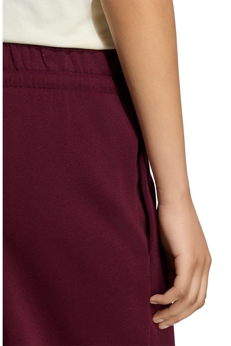 Fleece Straight Leg Pants, Alternate, color, MAROON/ WHITE