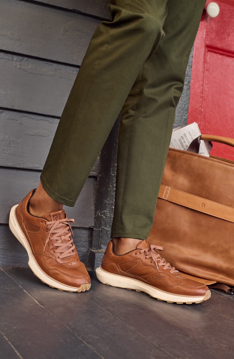 Cole Haan GrandPro Ashland Sneaker, Alternate, color, British Tan/ Ivory