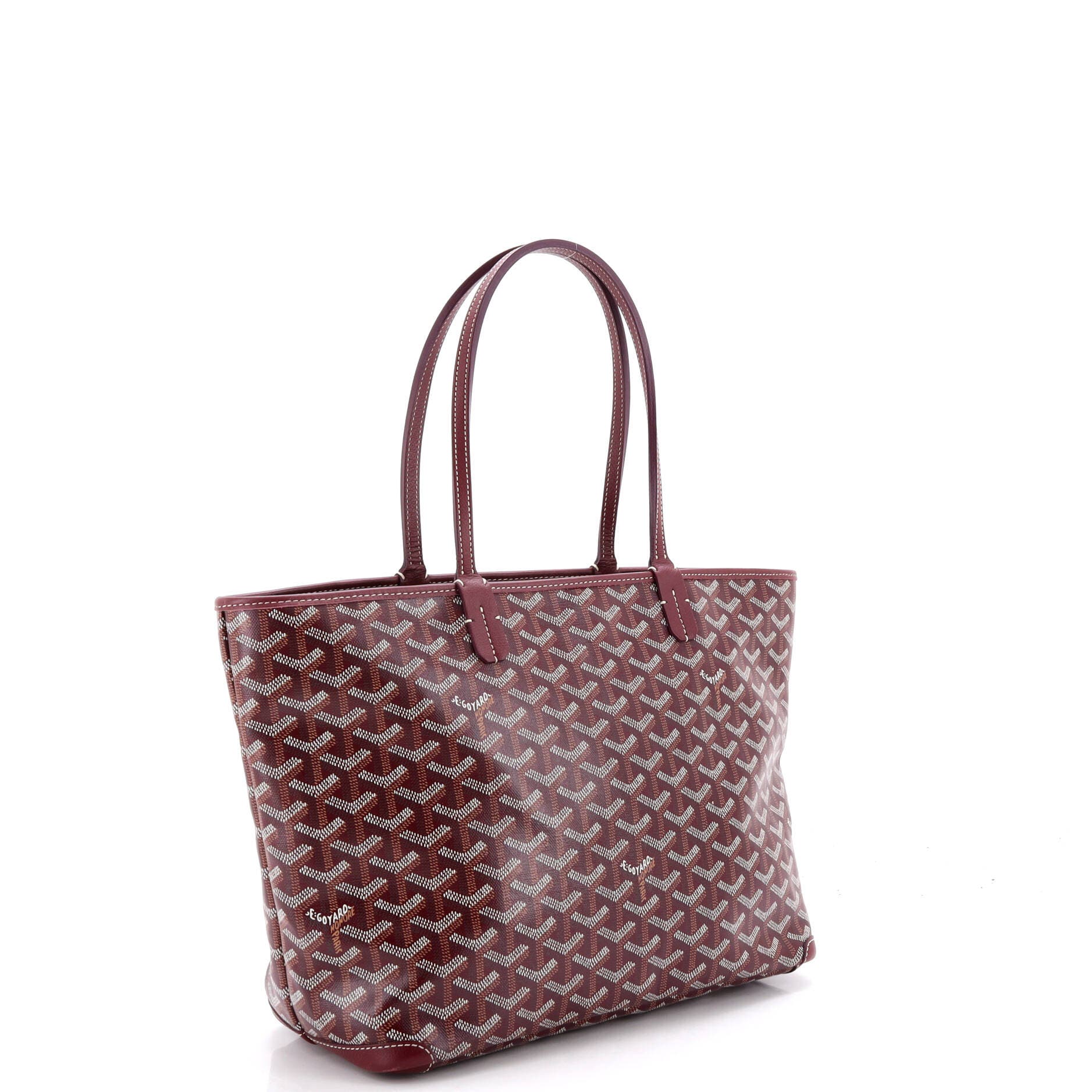 Pre-Owned Goyard Artois Tote Coated Canvas PM, Alternate, color, Burgundy