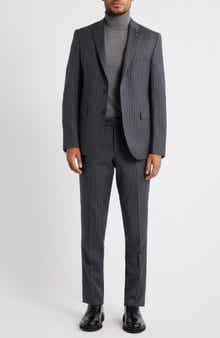 AllSaints Ross Slim Fit Striped Wool Suit