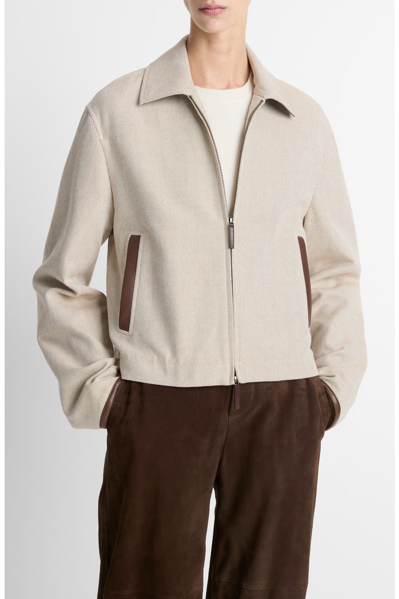 Crop Cotton Jacket, Main, color, VILLA STONE