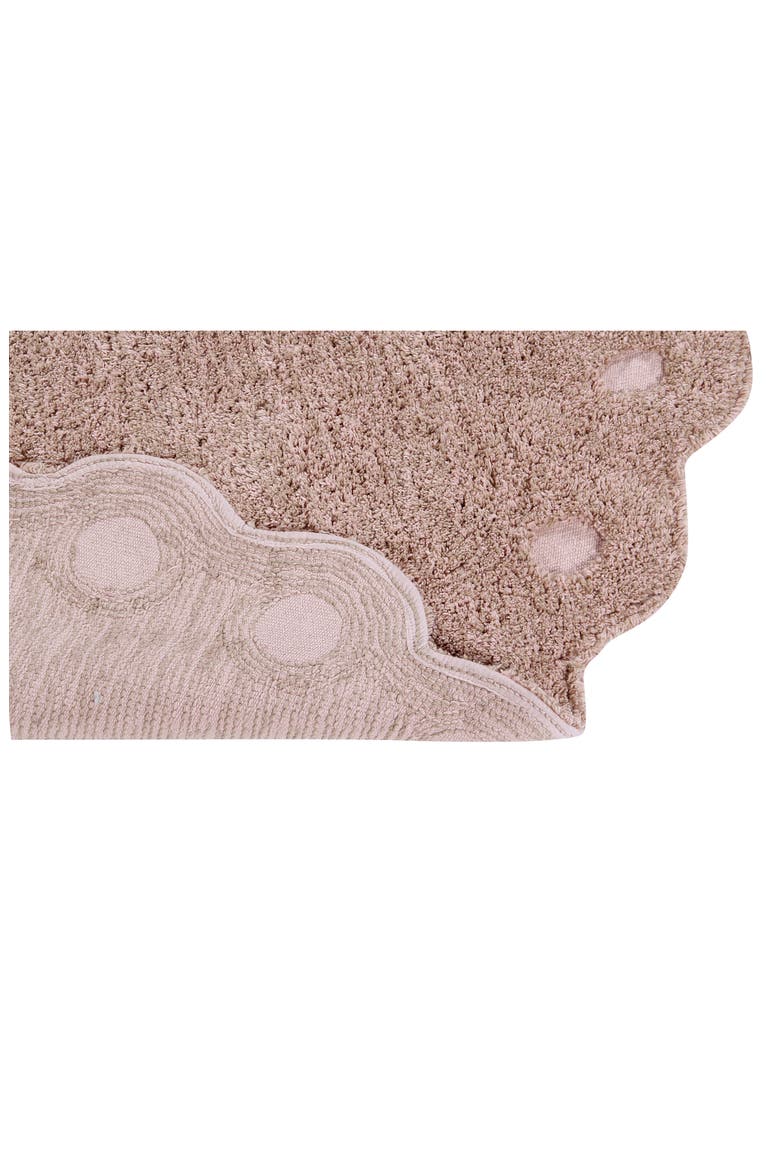 Polka Dot Washable Cotton Blend Round Rug, Alternate, color, VINTAGE PINK