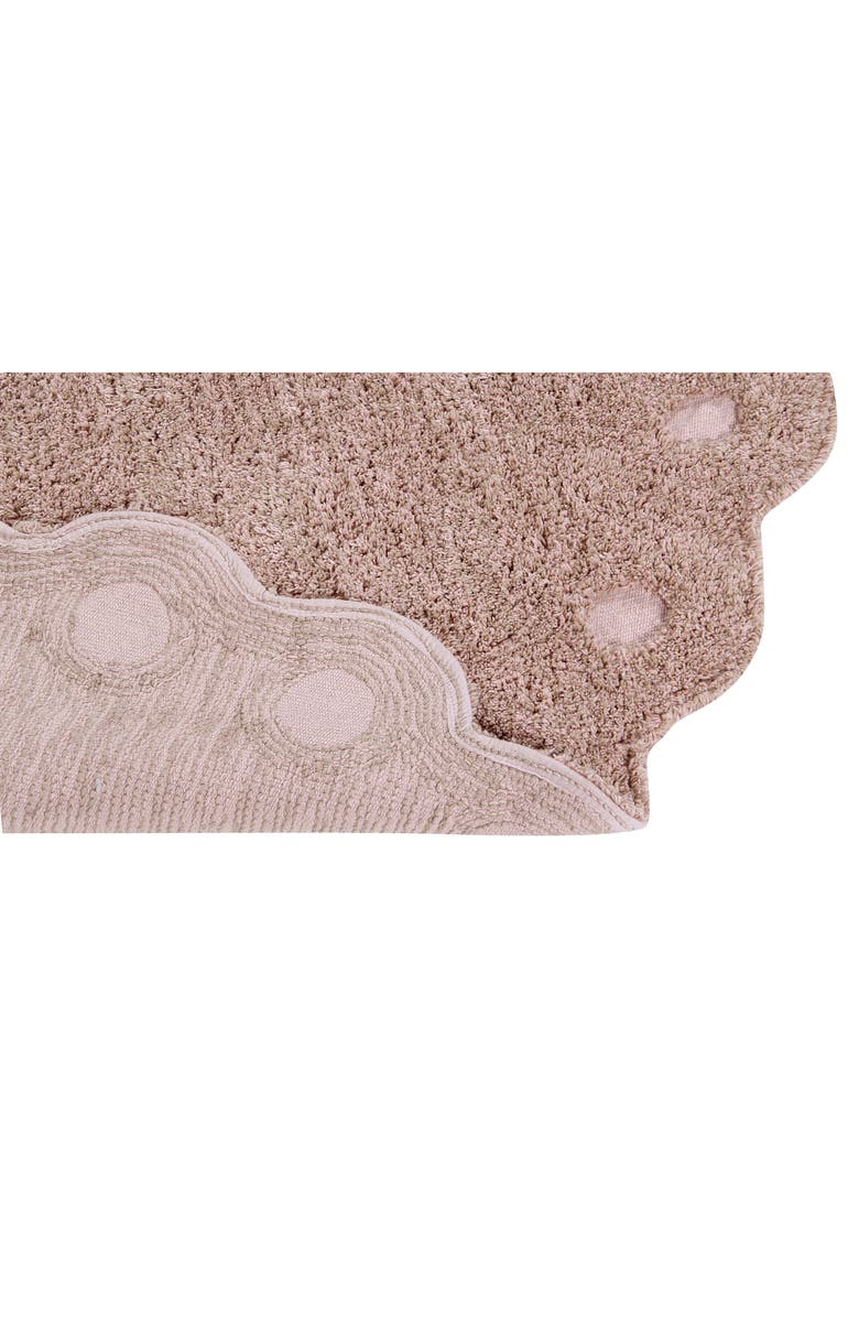 Lorena Canals Polka Dot Washable Cotton Blend Round Rug, Alternate, color, Vintage Pink