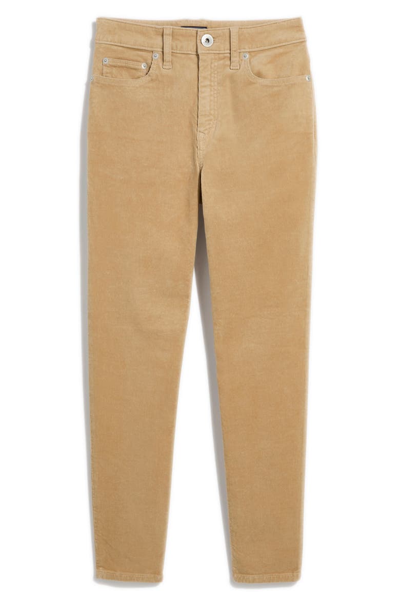 Corduroy Ankle Straight Leg Pants, Alternate, color, SAND