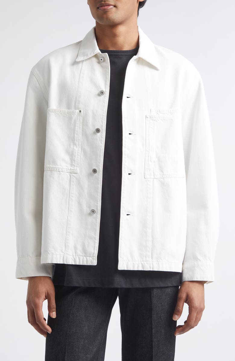 Lemaire Workwear Overshirt, Main, color, Milk