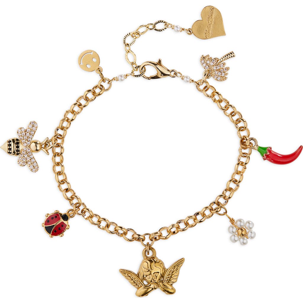 Vidakush Summer Heat Charm Bracelet In Gold