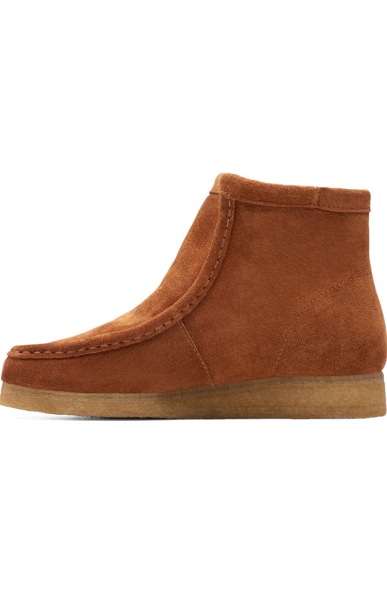 Clarks<sup>®</sup> Wallabee Hi Faux Shearling Bootie, Alternate, color,