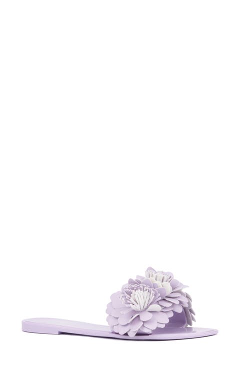 Anella 3D Flower Slide Sandal (Women)