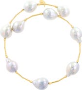 EFFY 14K Yellow Gold Freshwater Pearl Station Bracelet