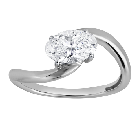 Lilian 1.5 Ct Oval Lab Grown Diamond Engagement Ring