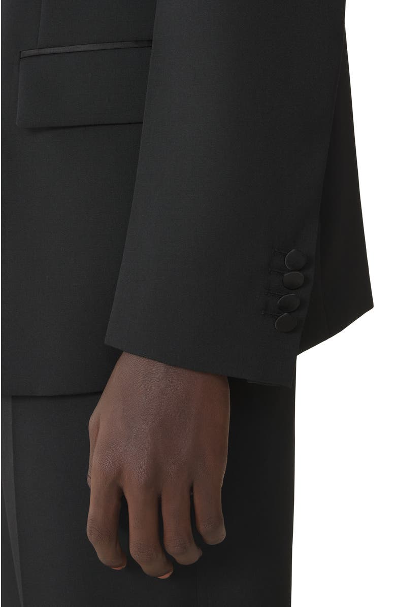 Lanvin Black Wool Jacket With Stand-Up Collar, Alternate, color, Black