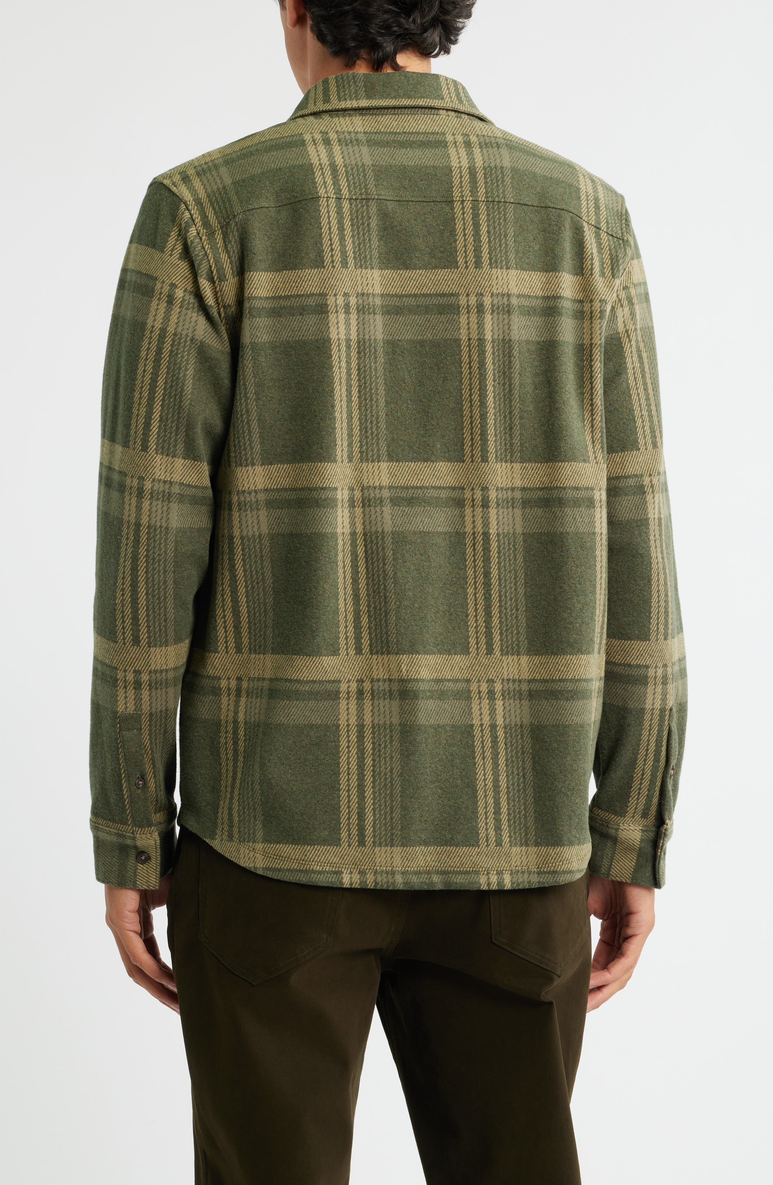 Plaid Knit Shirt Jacket - image 4