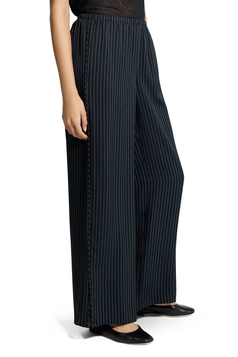 Slit Hem Wide Leg Pants, Alternate, color, BLACK MULTI
