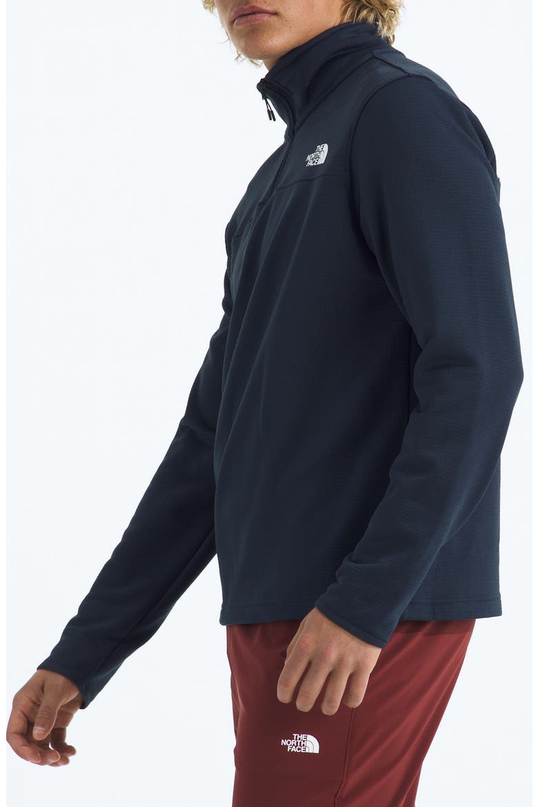 Cedar Trail Grid Fleece Quarter Zip Pullover, Alternate, color, SUMMIT NAVY