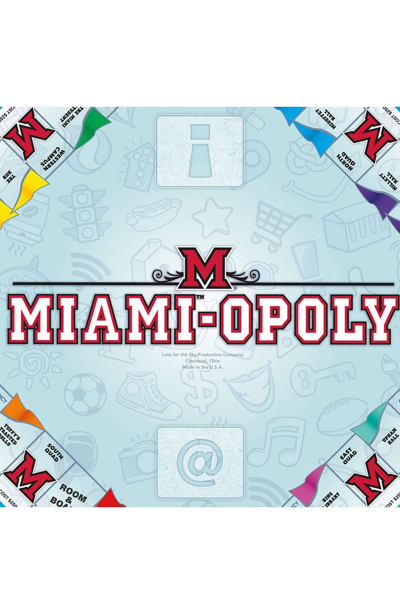 Late for the Sky Miamiopoly University Themed Family Board Game, Ages 8+, Alternate, color, Multicolored