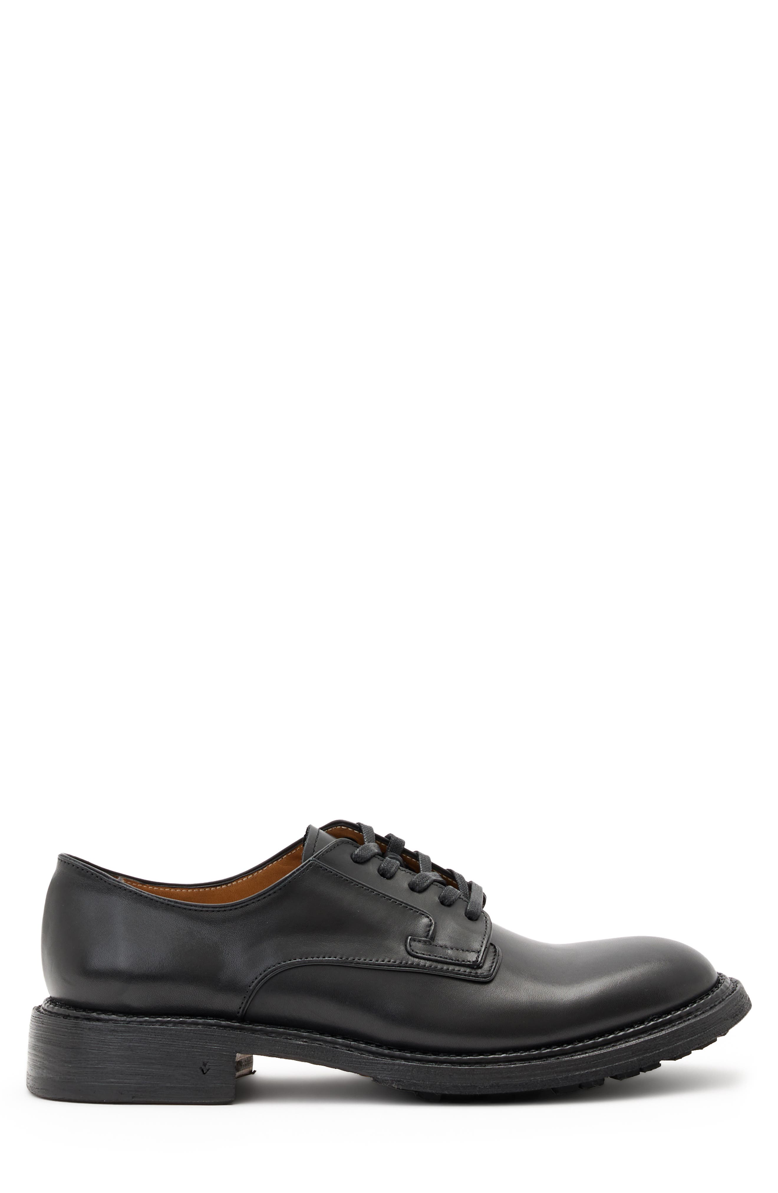 John Varvatos Heritage Lugged Plain Toe Derby, Alternate, color, Black
