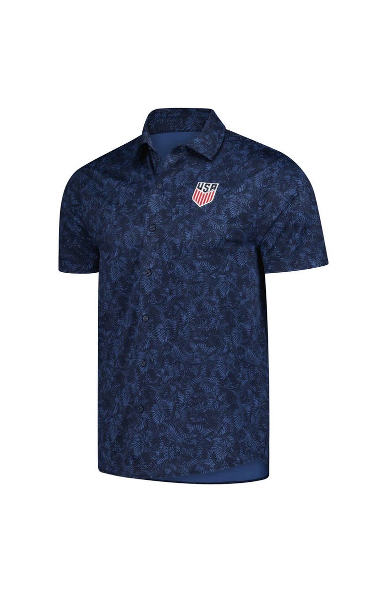 ANTIGUA Men's Antigua  Navy USMNT Lush Woven Button-Up Top, Alternate, color, Navy
