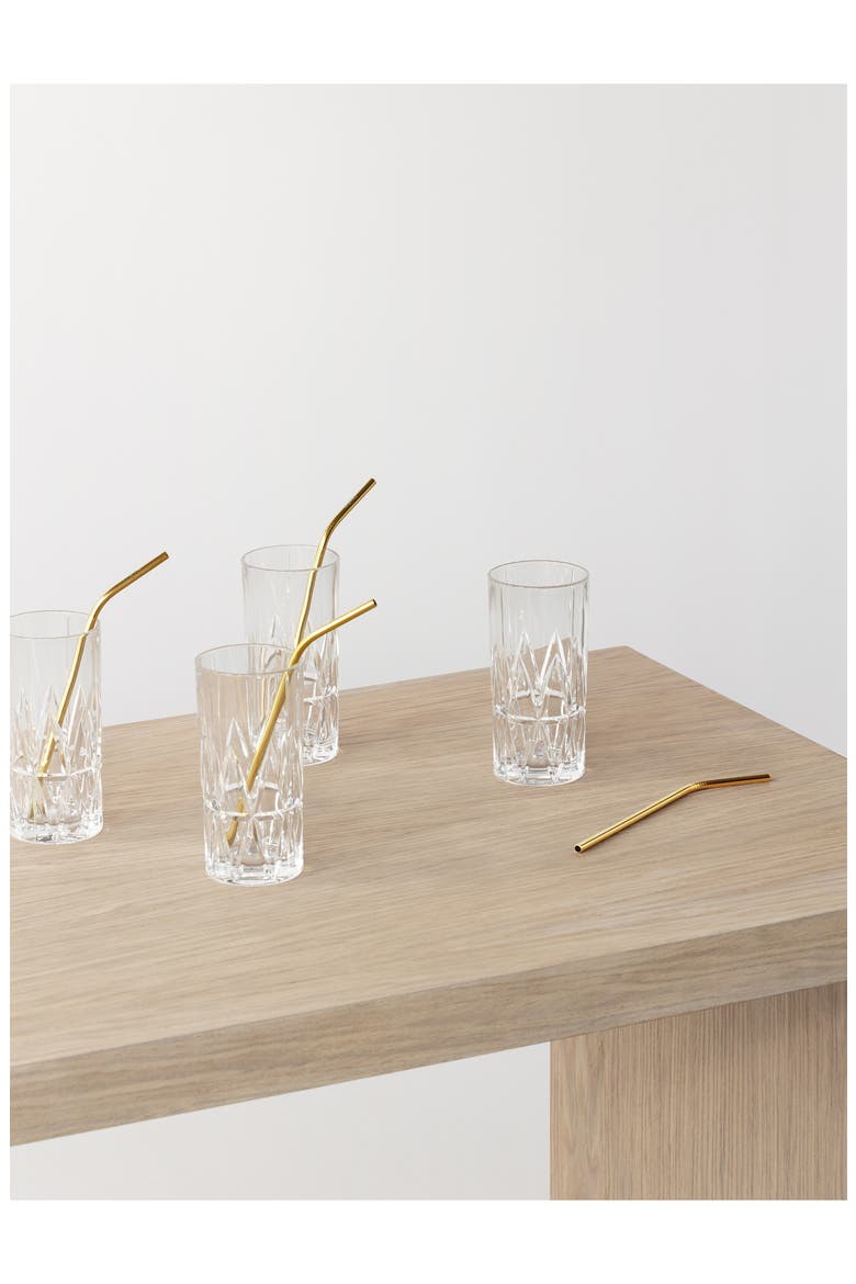 Peak Set of 4 Highball Glasses, Alternate, color, CLEAR