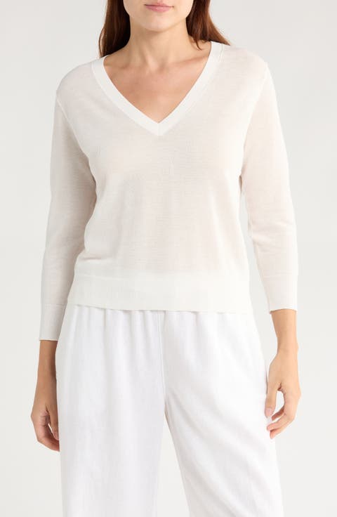 Cotton V-Neck Sweater