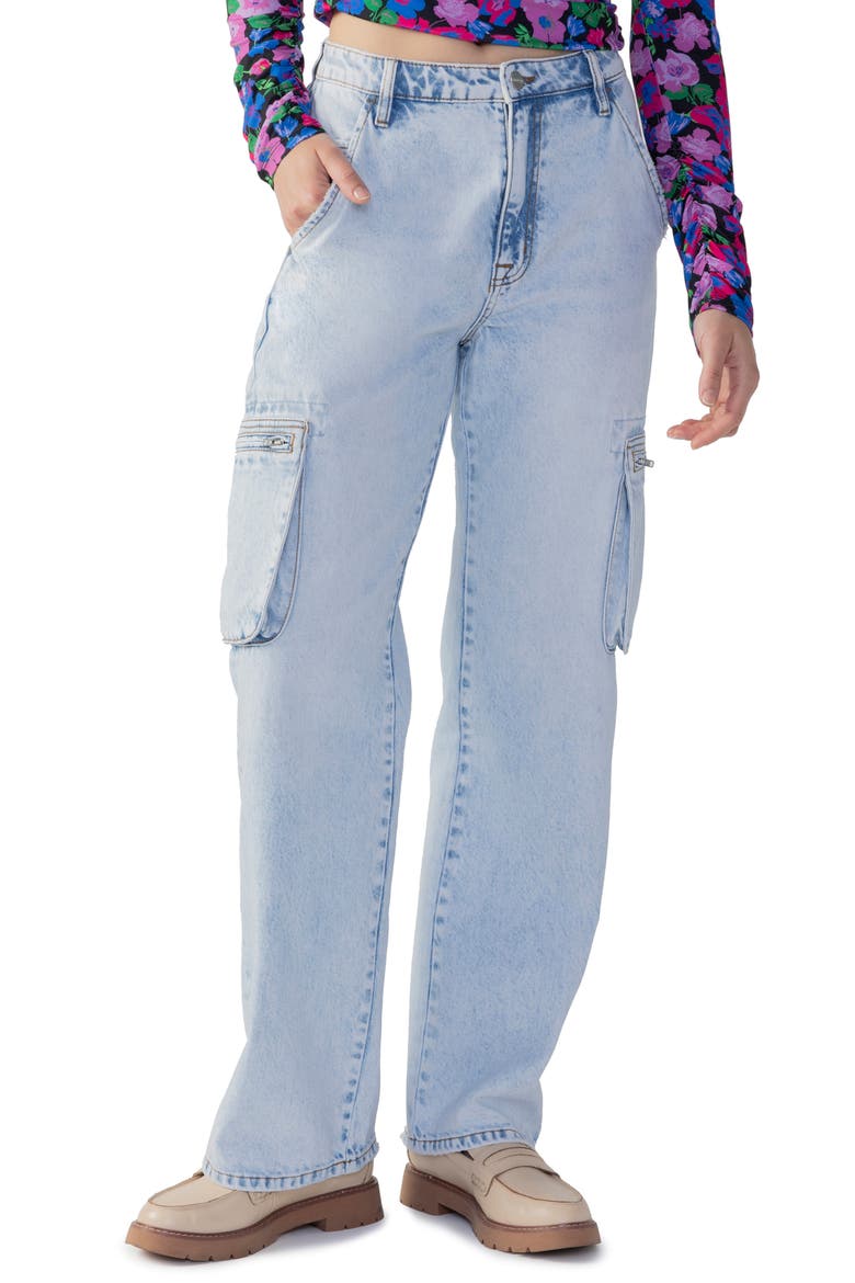 The Cargo High Waist Relaxed Fit Jeans, Main, color, HLGR