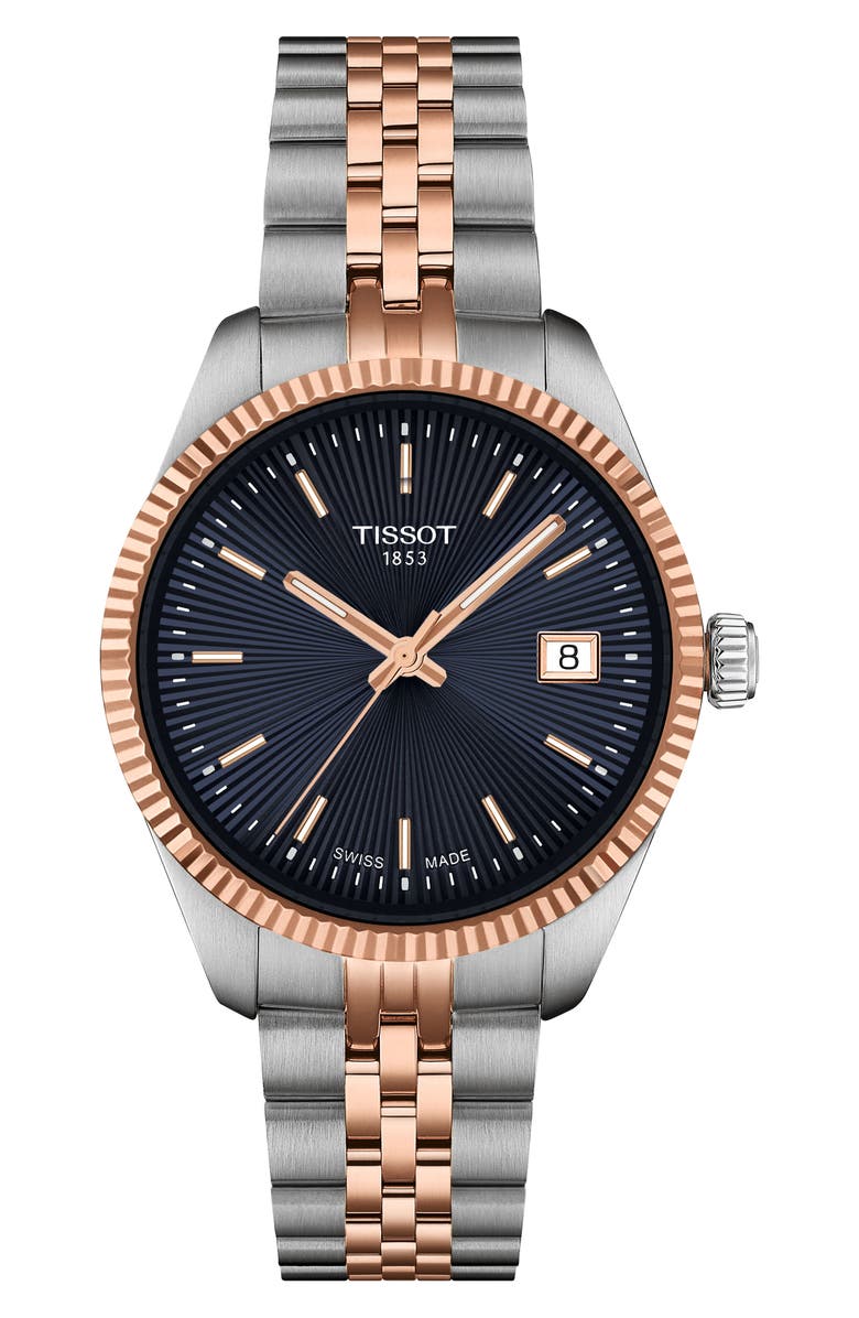 Tissot Ballade Bracelet Watch, 34mm, Main, color, Black