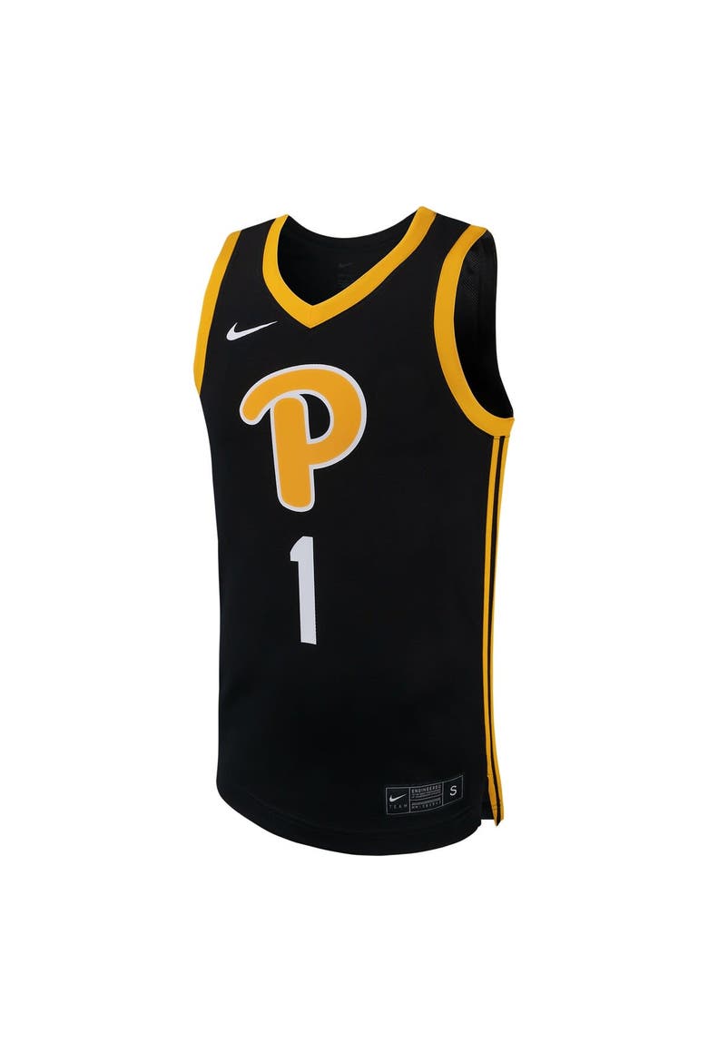 Men's Nike Black Pitt Panthers Replica Basketball Jersey, Alternate, color, Black