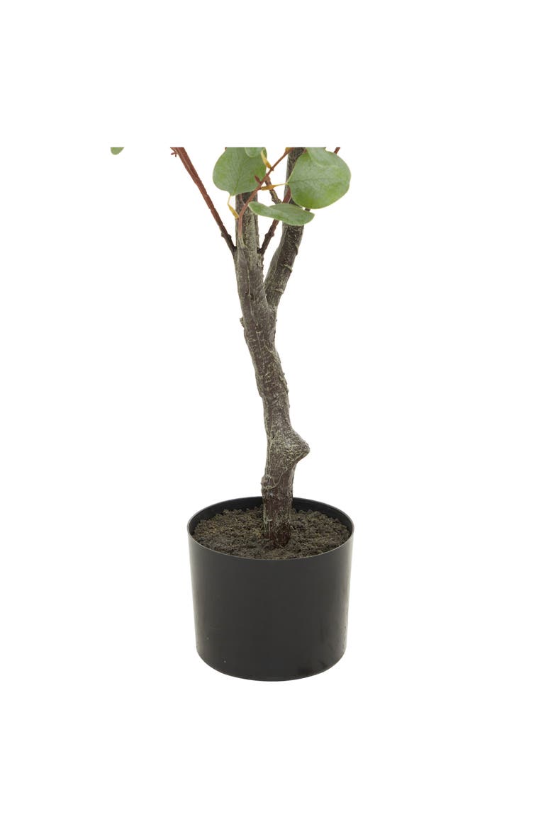 Green Faux Foliage Potted Artificial Eucalyptus Tree, Alternate, color, GREEN