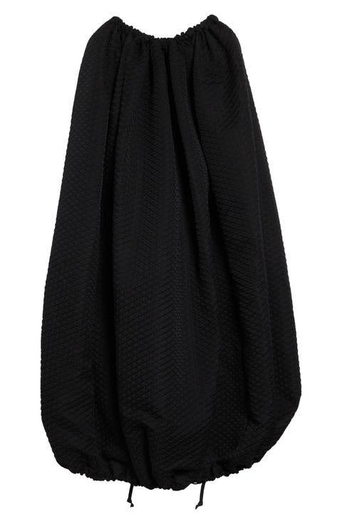 Gathered Diamond Jacquard Cocoon Dress