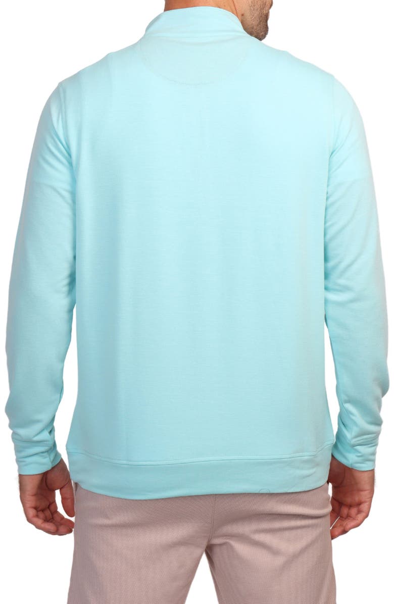TailorByrd French Terry Quarter Zip Pullover, Alternate, color, Seafoam