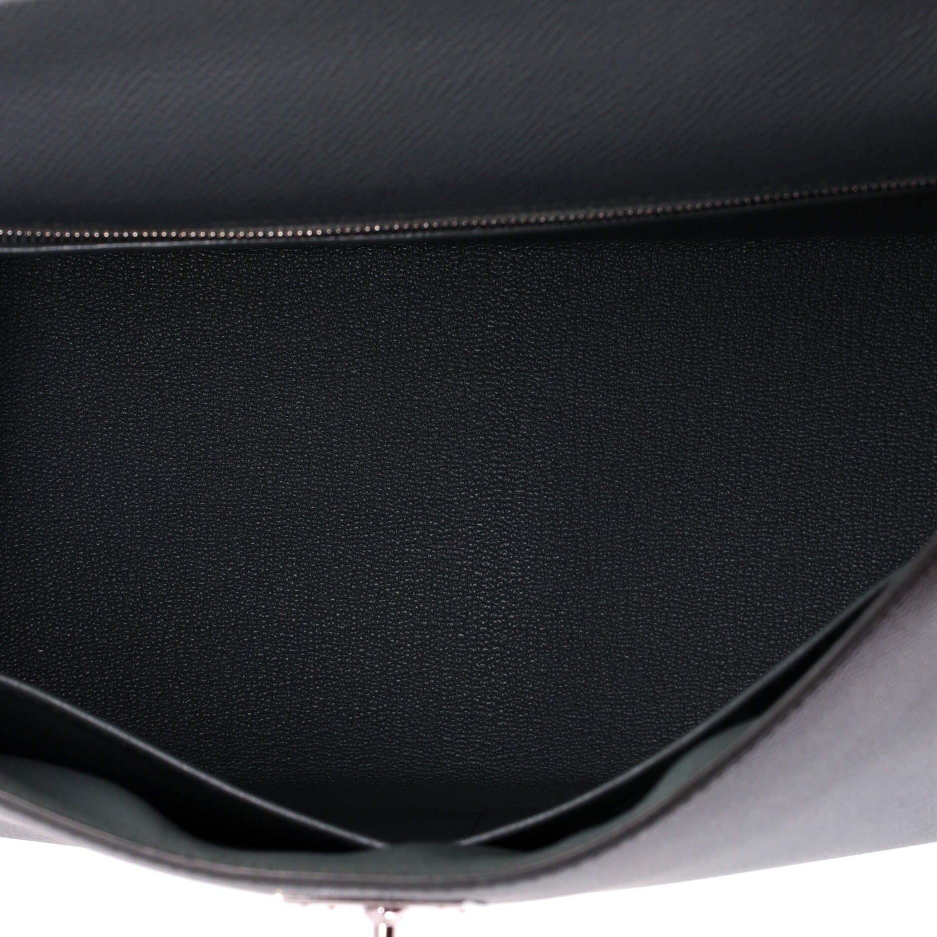 Pre-Owned Hermes Kelly Handbag Green Epsom with Palladium Hardware 28, Alternate, color, Vert Amande