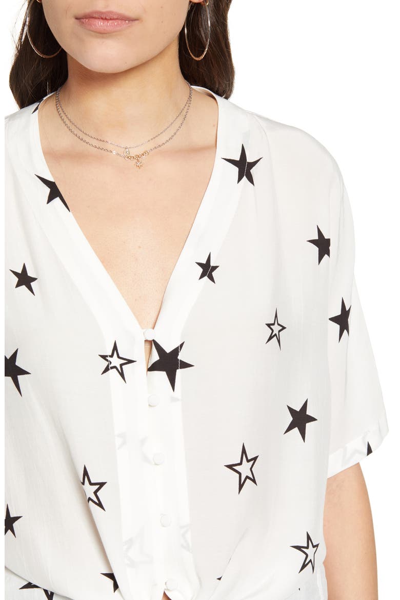 Thea Tie Hem Shirt, Alternate, color, STELLAR