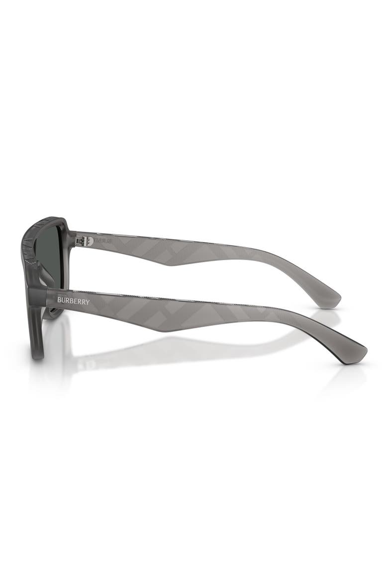 128mm Pilot Sunglasses, Alternate, color, MATTE GREY / DARK GREY