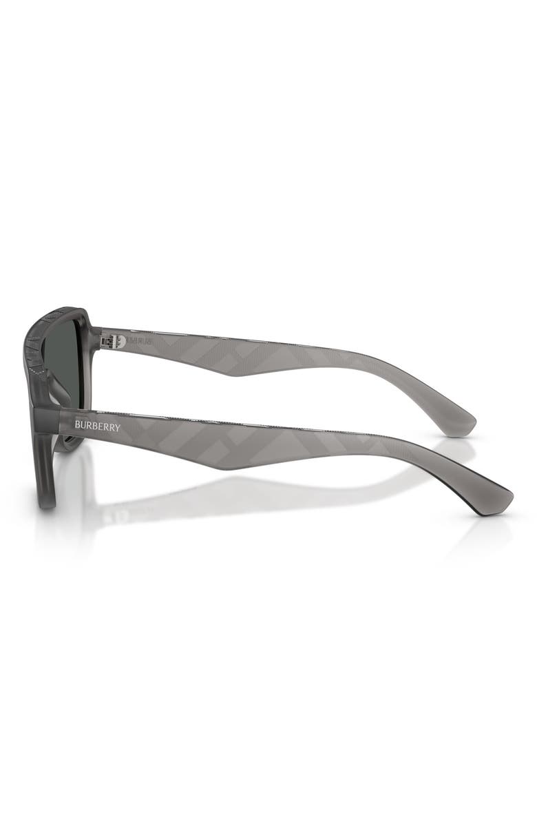 Burberry 128mm Pilot Sunglasses, Alternate, color, Matte Grey / Dark Grey