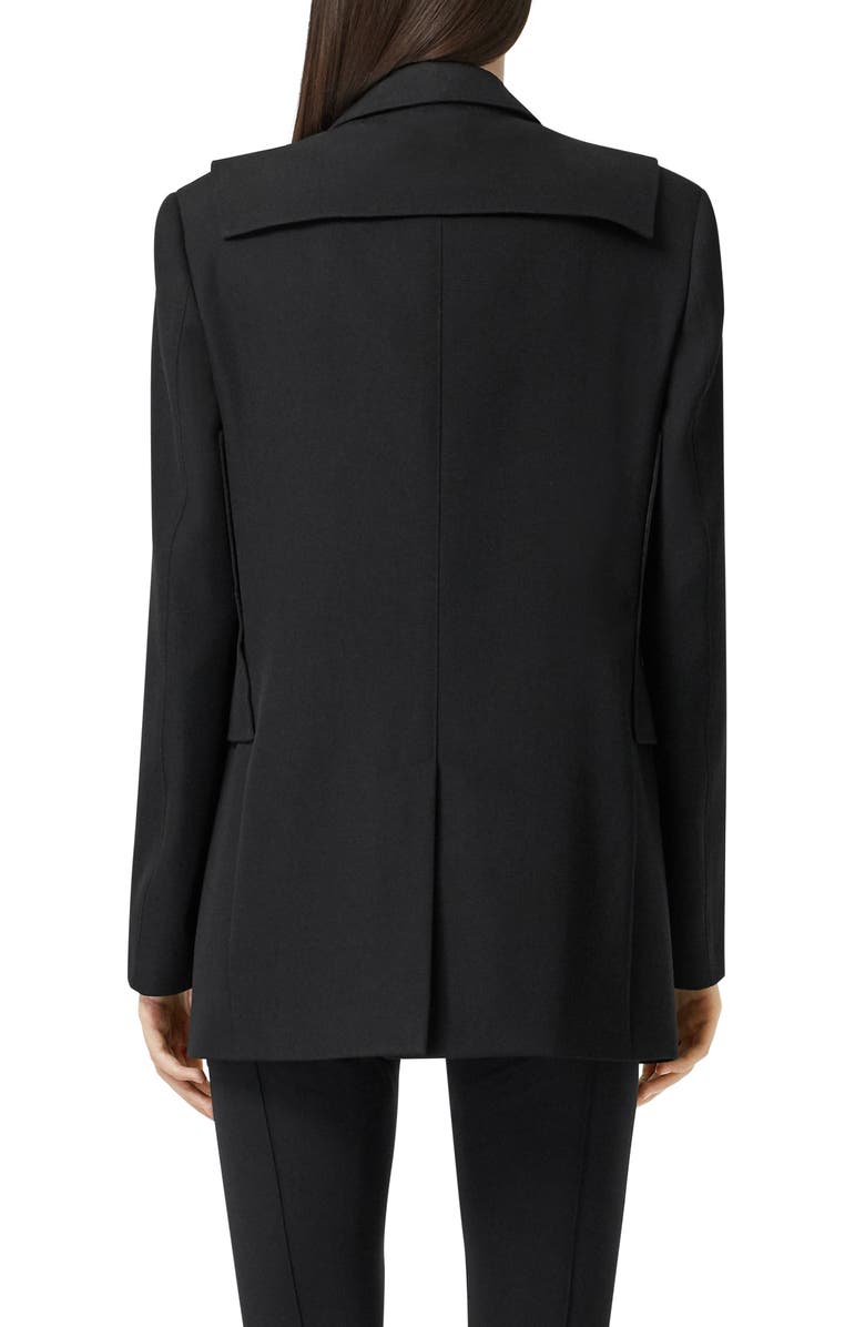 Burberry Titouan Double Layer Wool Blazer, Alternate, color, 