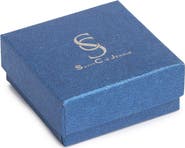 SAVVY CIE JEWELS Semiprecious Stone Cushion Drop Earrings