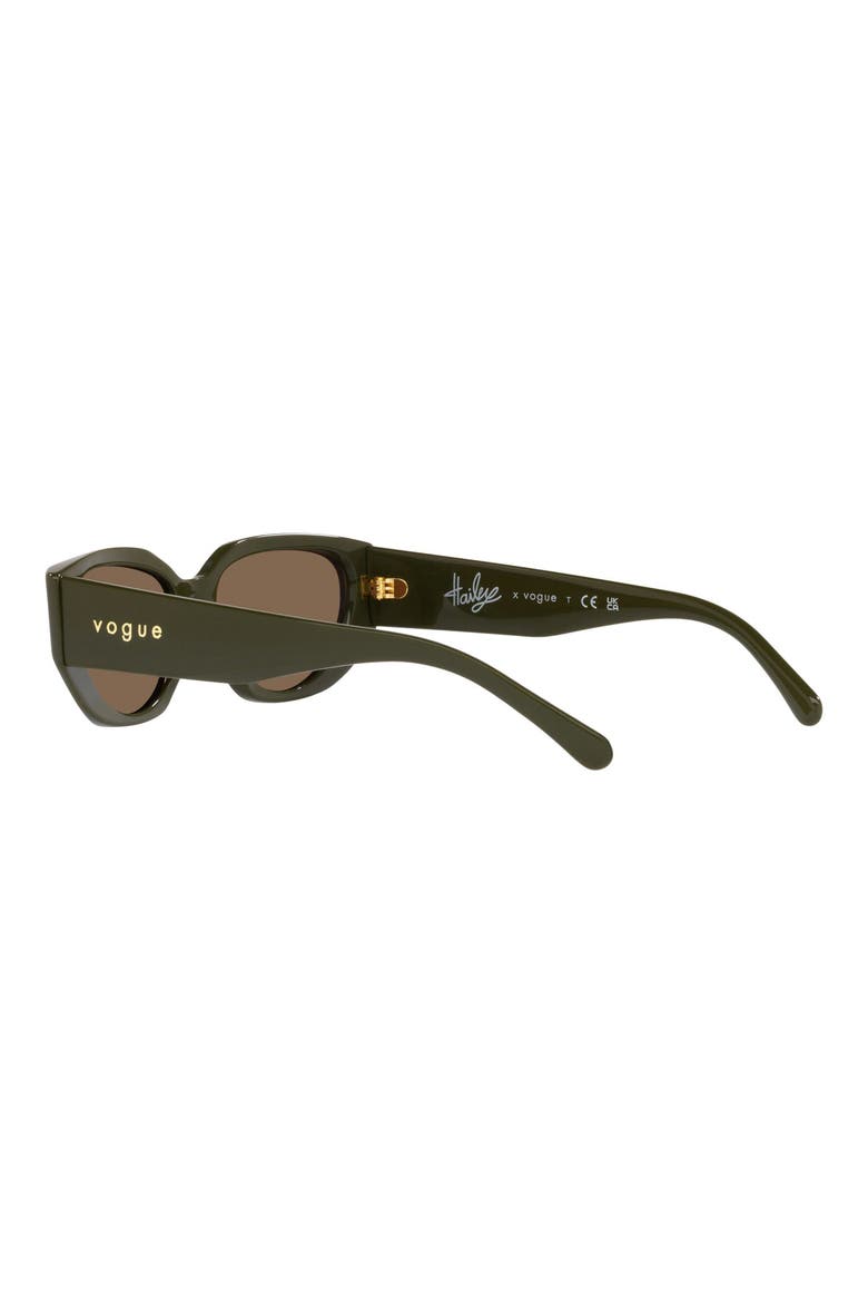 52mm Oval Sunglasses, Alternate, color, GREEN