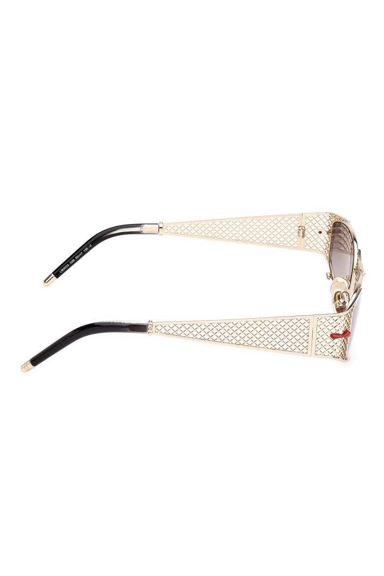 55mm Gradient Oval Sunglasses, Alternate, color, GOLD / CRYSTAL BLACK / ZEISS