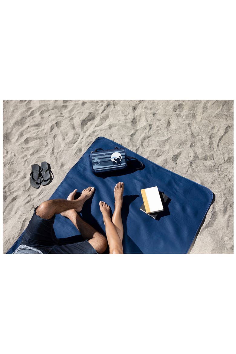 x Disney Lilo & Stitch Outdoor Picnic Blanket Tote, Alternate, color, NAVY BLUE WITH BLUE FLAP