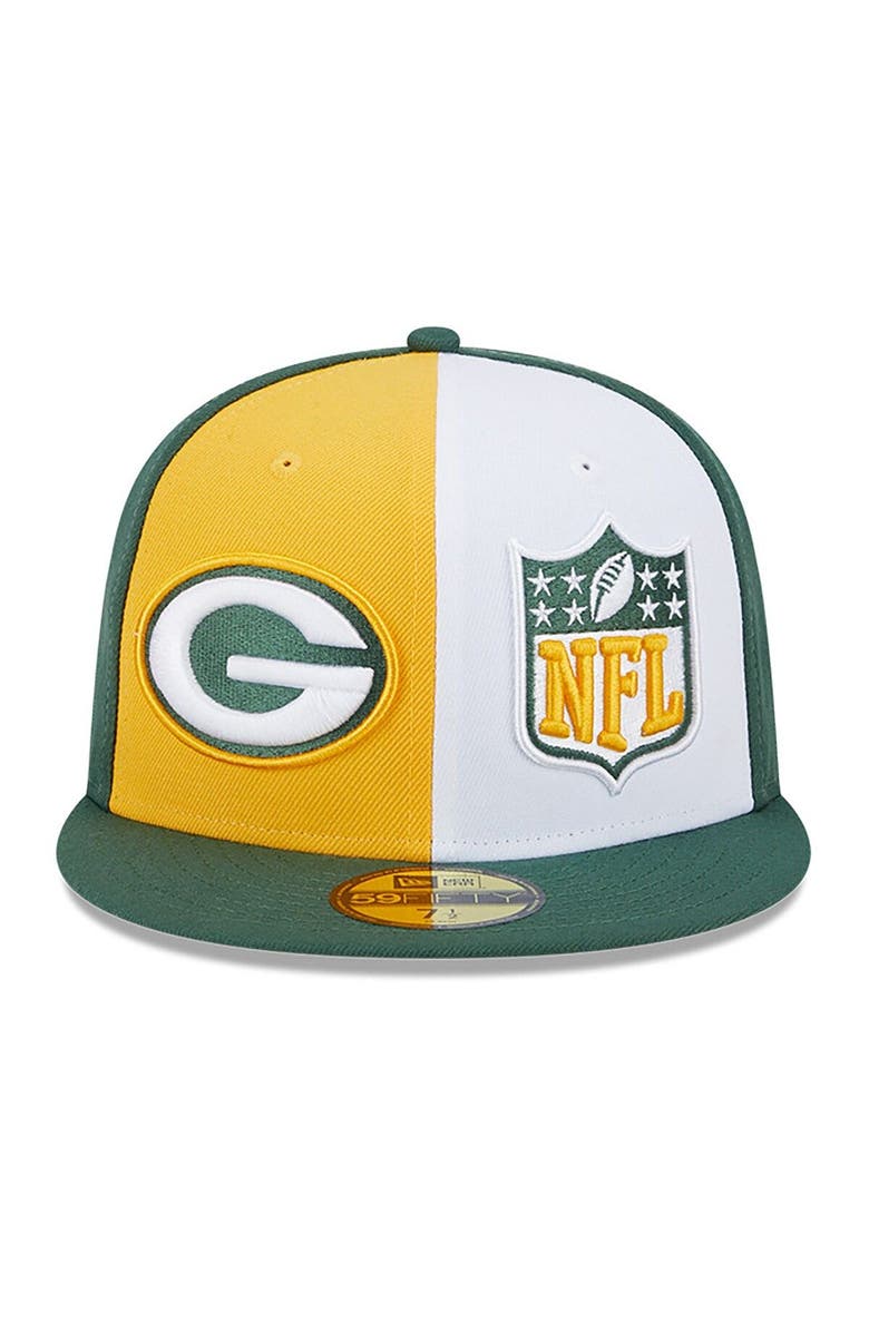 New Era Men's New Era  Gold/Green Green Bay Packers 2023 Sideline 59FIFTY Fitted Hat, Alternate, color, Gold