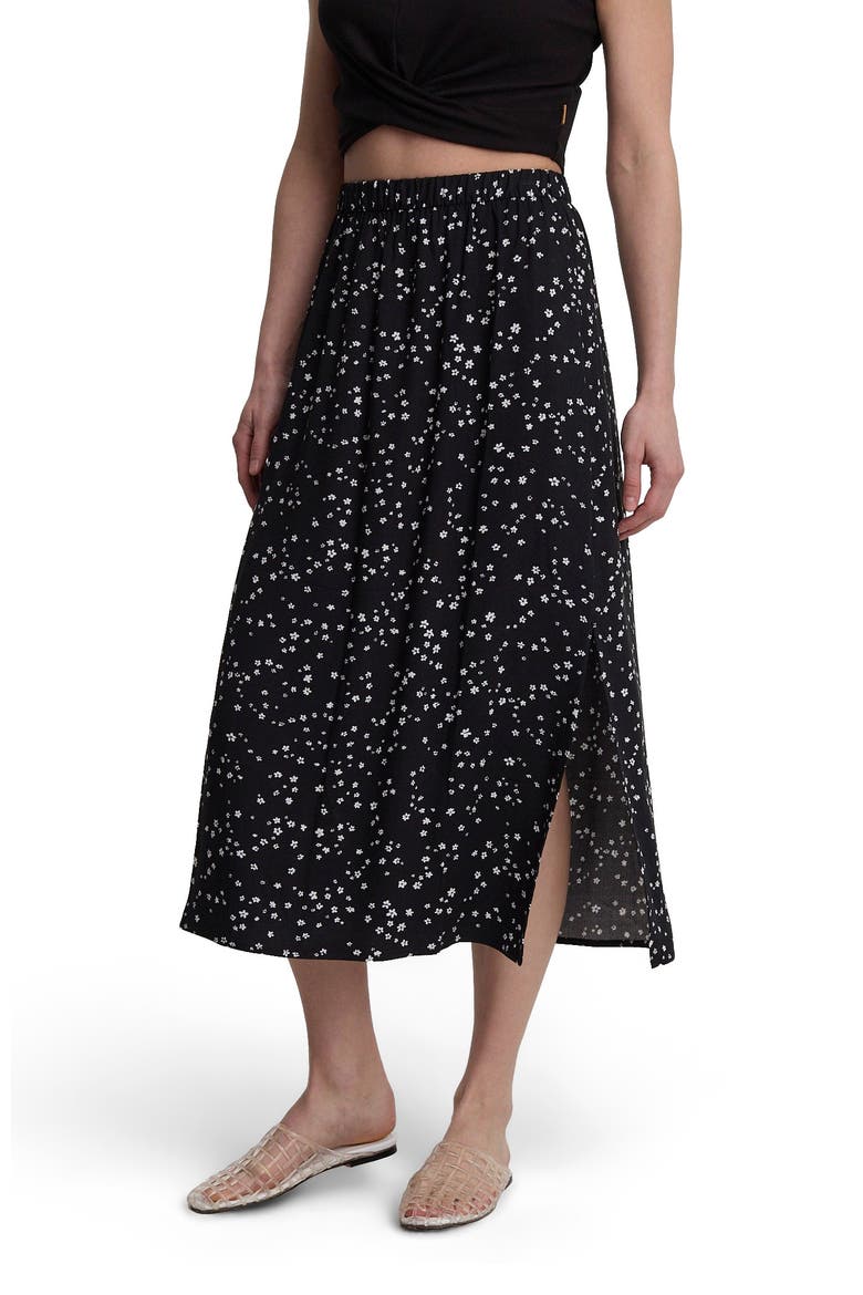 Yaletown Skirt, Alternate, color, Meteorite Black/Bloom Floral