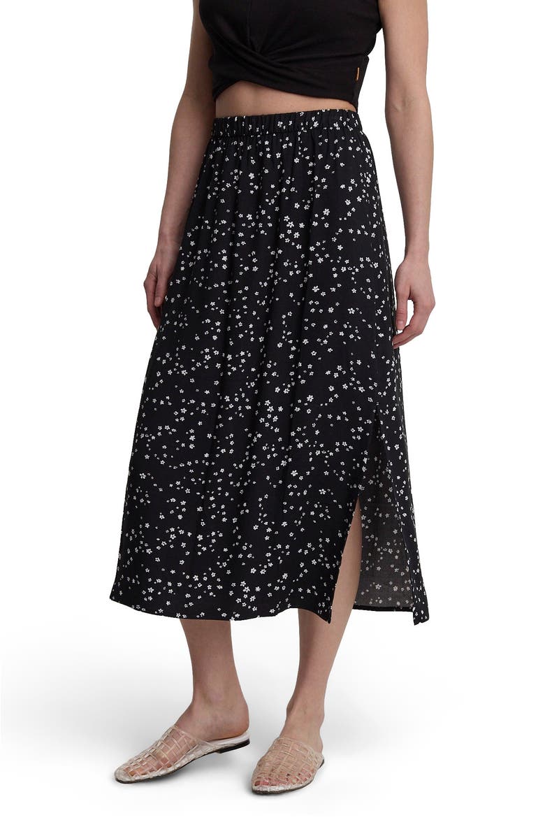 tentree Yaletown Skirt, Alternate, color, Meteorite Black/Bloom Floral