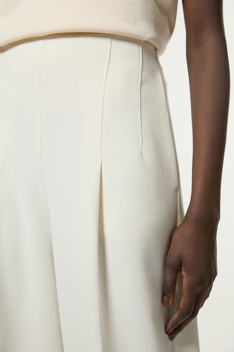 Essential Wide Leg Tailored Trouser, Alternate, color, Ivory